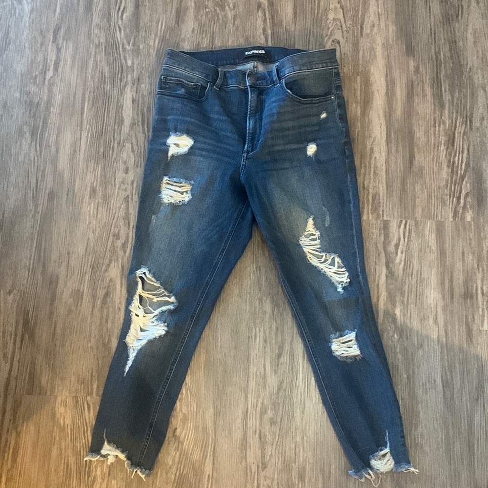 Express Perfect Curves Ankle Leggings.  High rise. Stretch.  Size 10 Short.